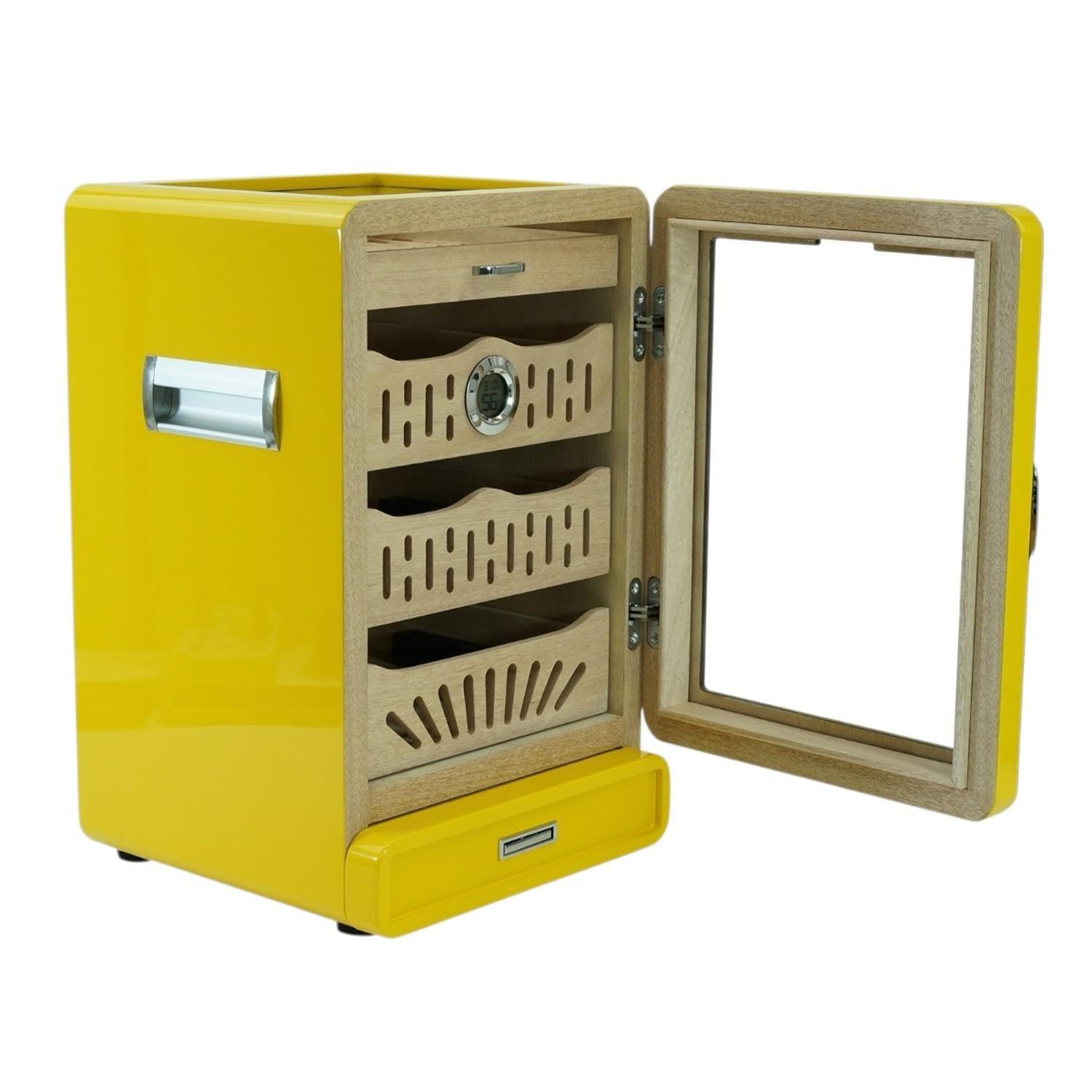 Gabinete Humidor Puros Amarillo Brillo Bandejas-2