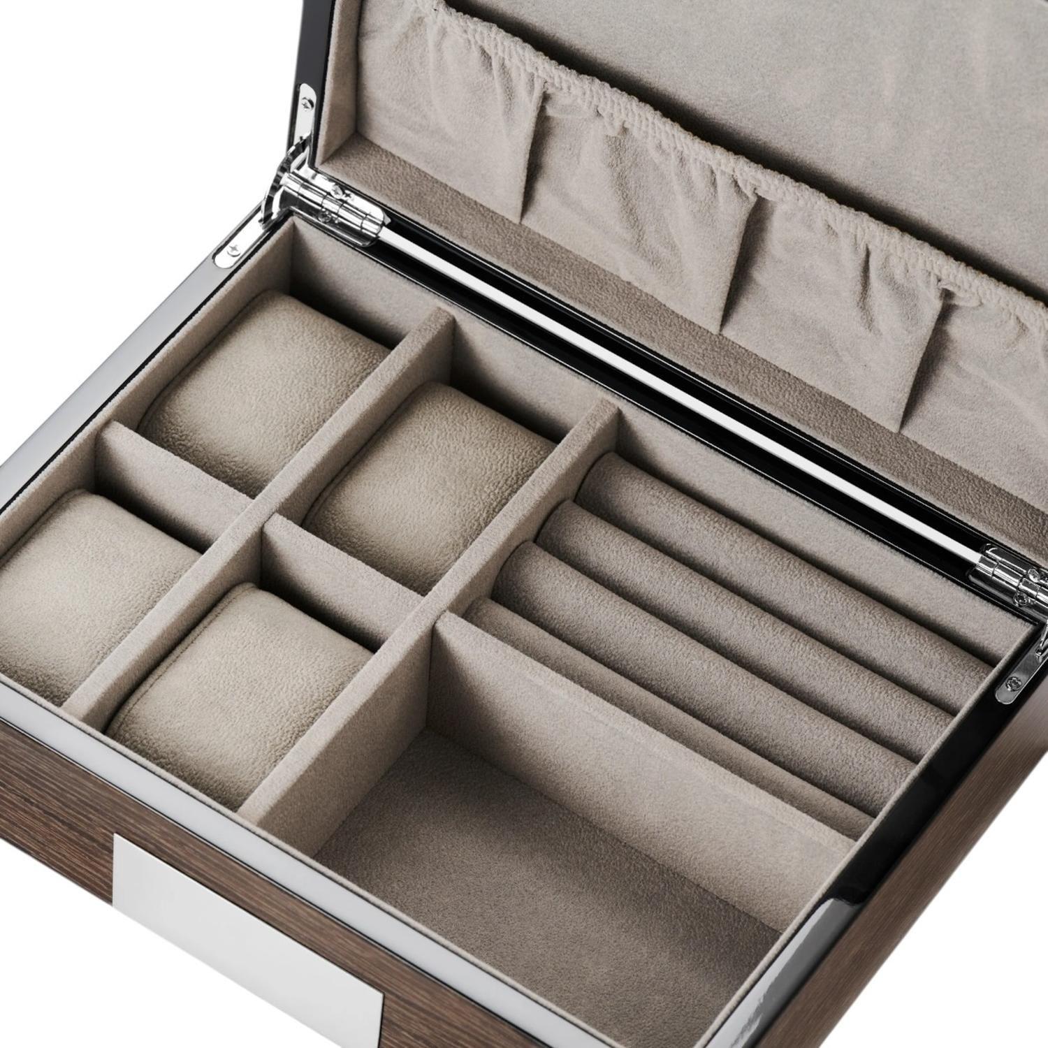 Caja Reloj y Mancuernillas Ginko Brillo Alto-2