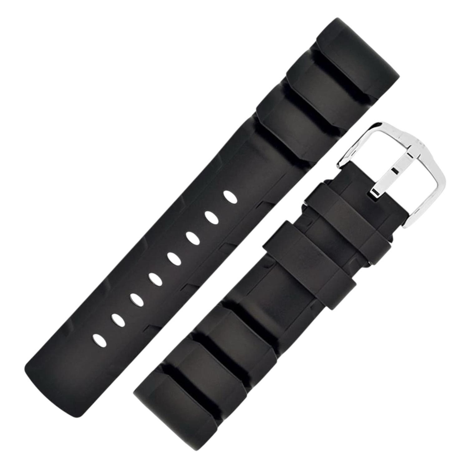 Correa Reloj Hirsch Extreme Caucho Premium 20mm Negra-0