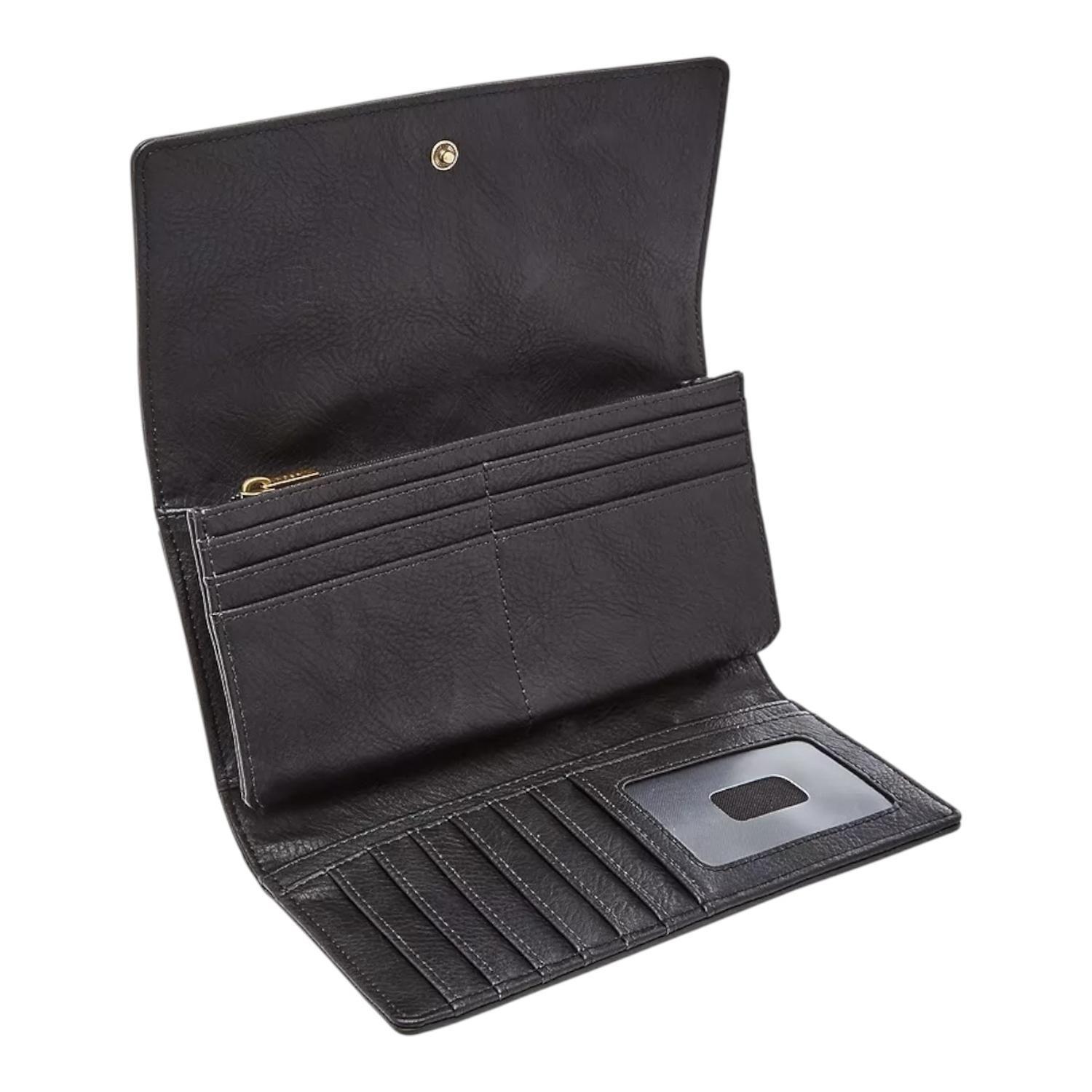 Billetera Mujer Fossil Cuero Logan Flap Clutch SL7833001-3