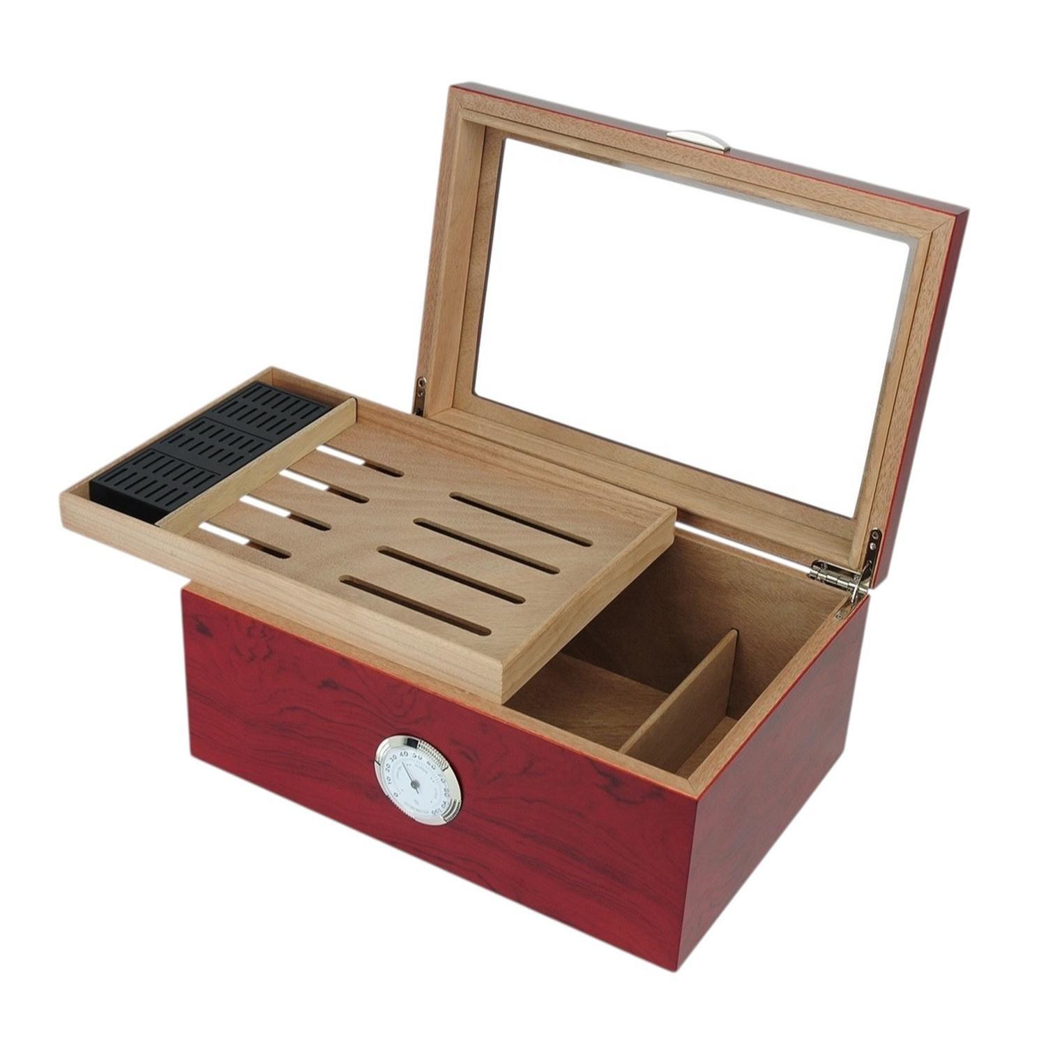 Humidor 100 Puros Bubinga MDF con Bandeja-7