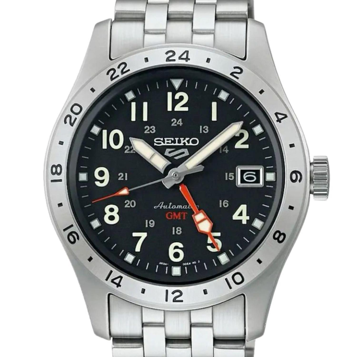 Reloj Seiko 5 Hombre Automatico GMT SSK023-0