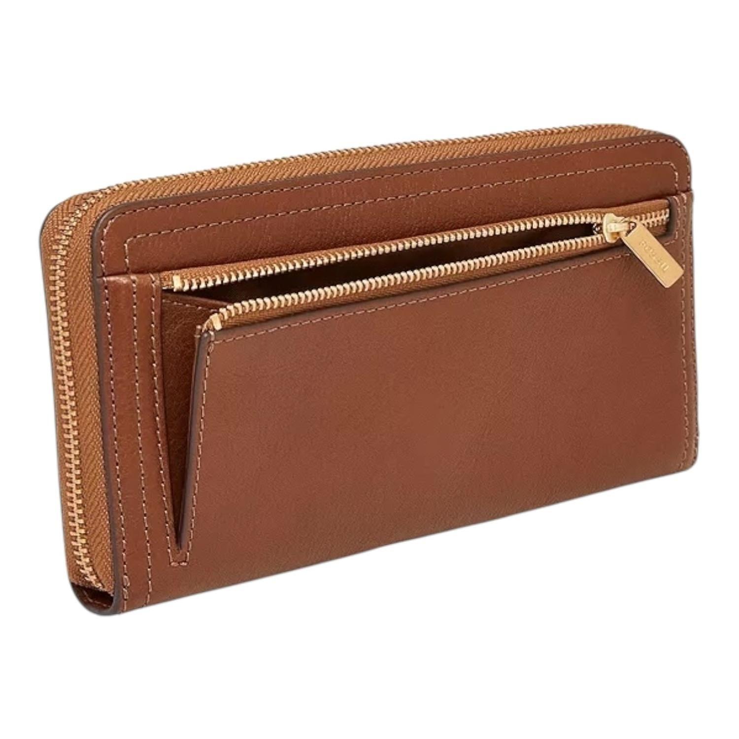 Billetera Mujer Fossil Cuero Logan Zip Around SL7831200-3