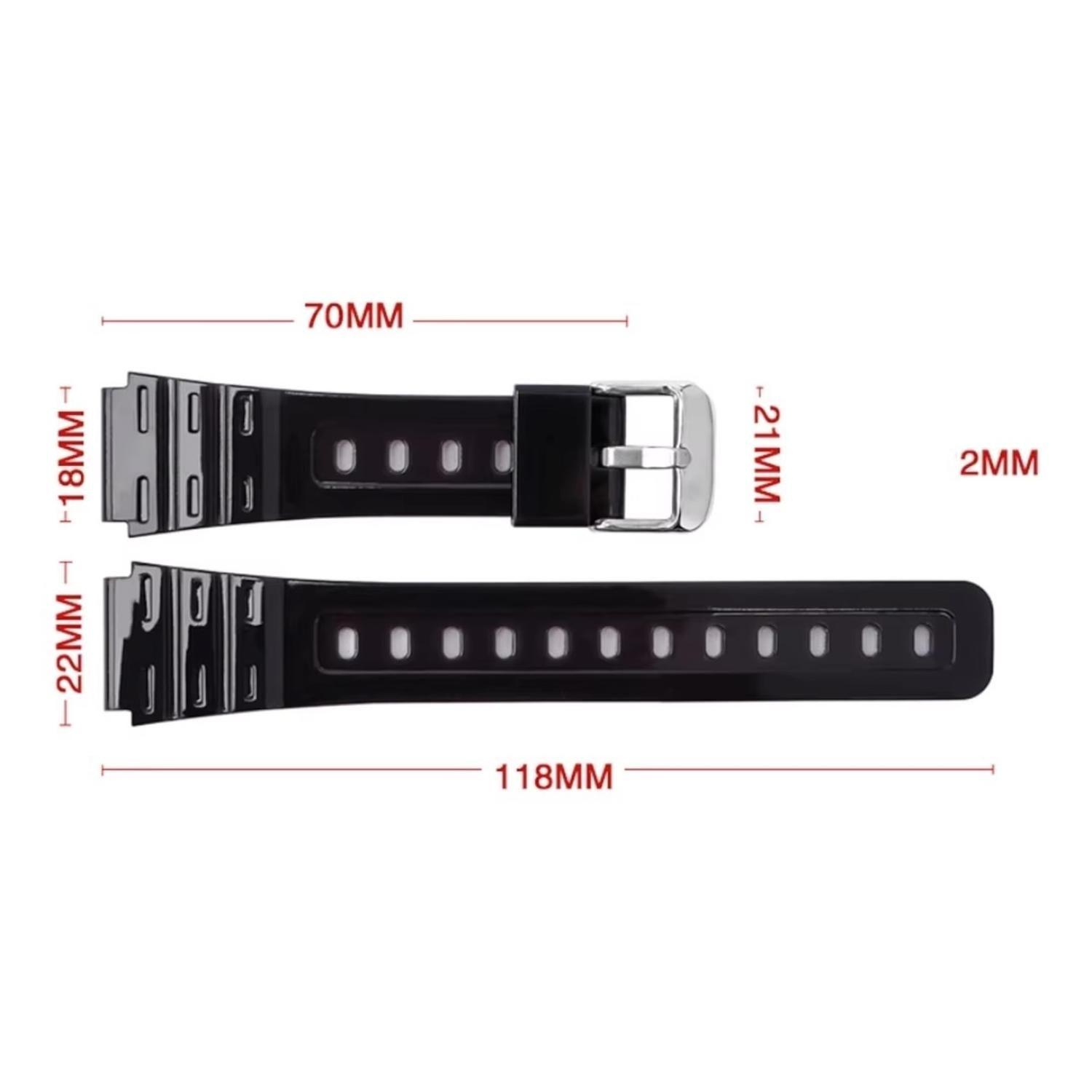 Correa Reloj Caucho R24 Para Casio F-84 / F91W / F-94/ F-105-3