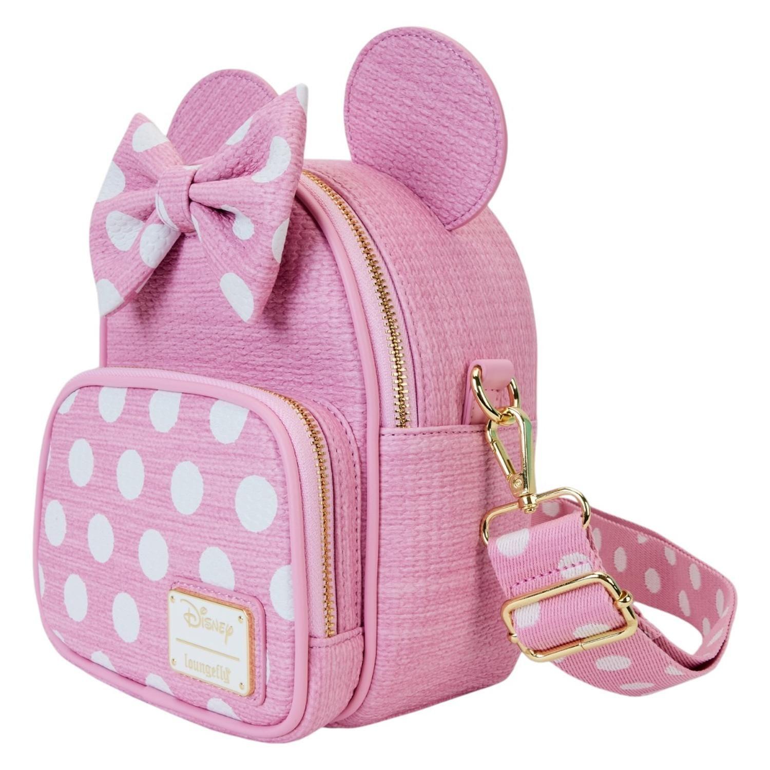 Mochila Loungefly Mujer Minnie Mouse Woven Pink Bow-2