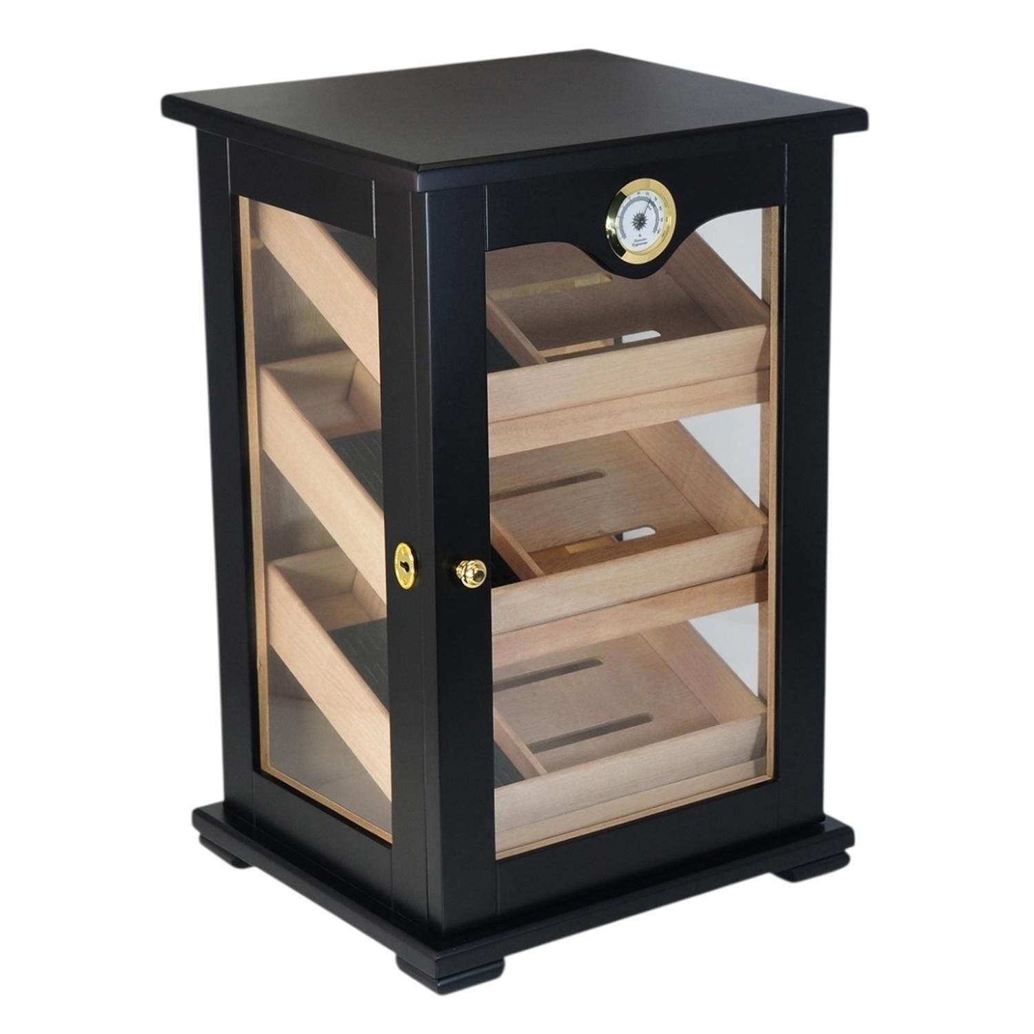 Gabinete Humidor 150 Puros Negro Mate-0