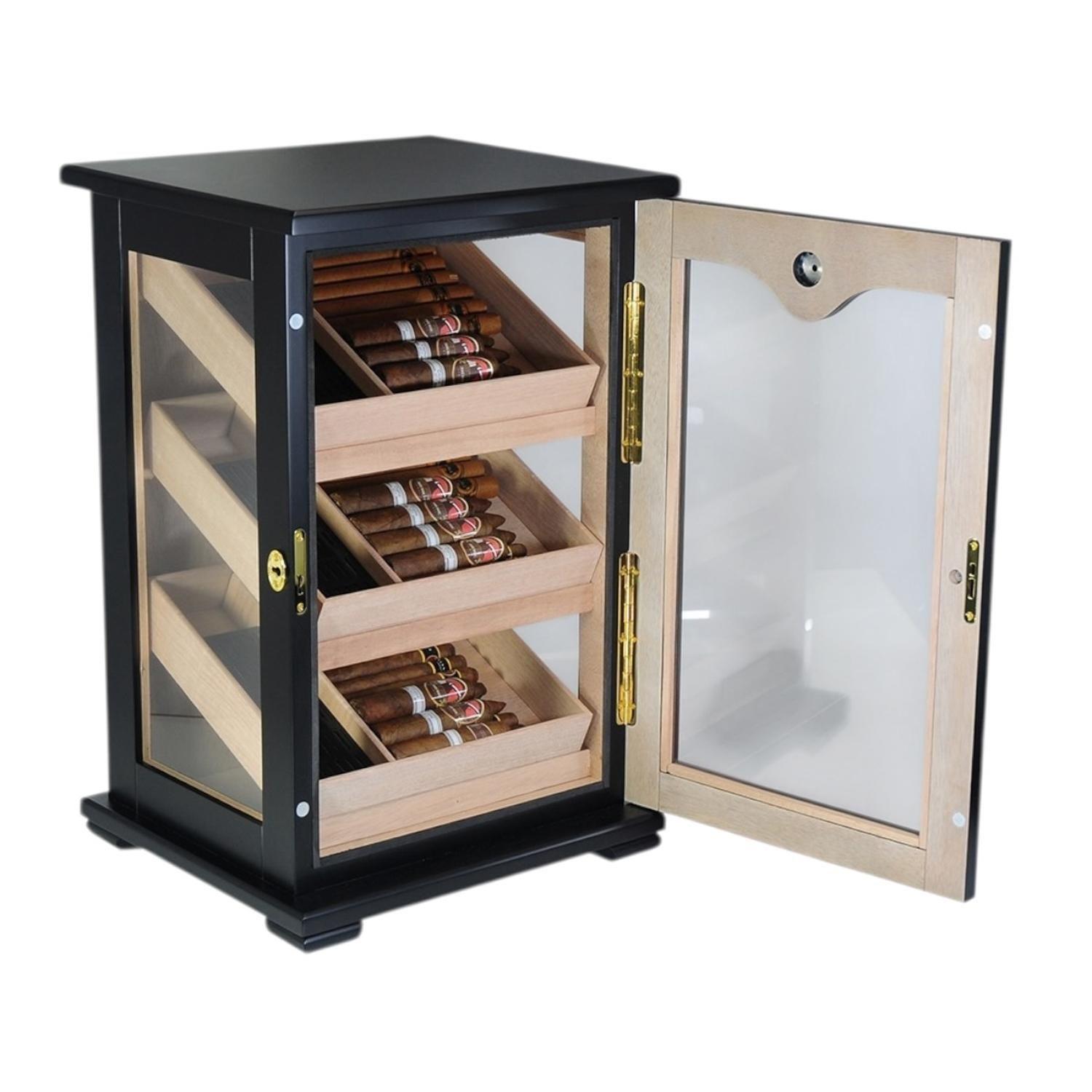 Gabinete Humidor 150 Puros Negro Mate-4