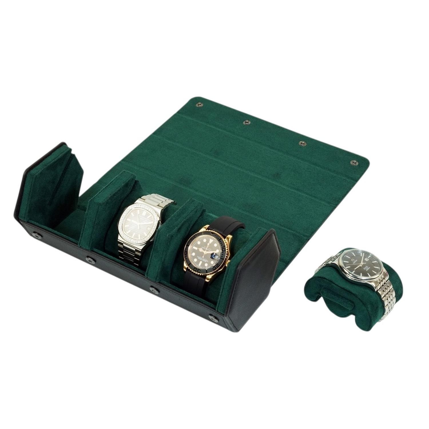 Caja Para Relojes 3 Espacios Hexagonal Negro-2