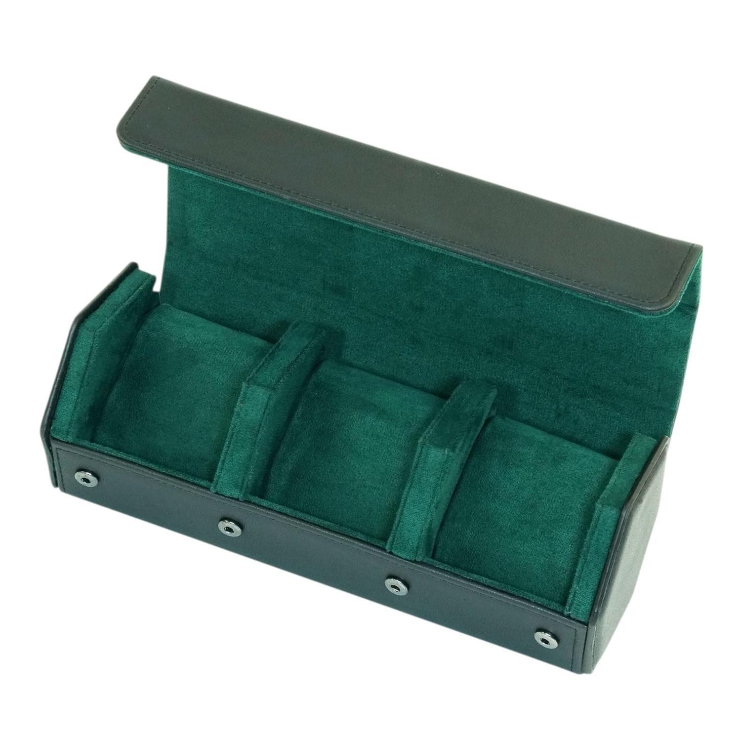 Caja Para Relojes 3 Espacios Hexagonal Negro-4