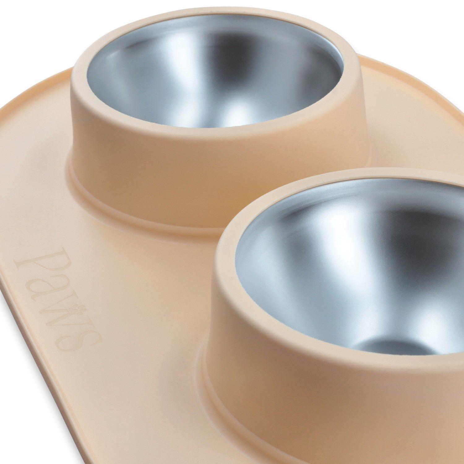 Bowl doble - Acero inoxidable-0