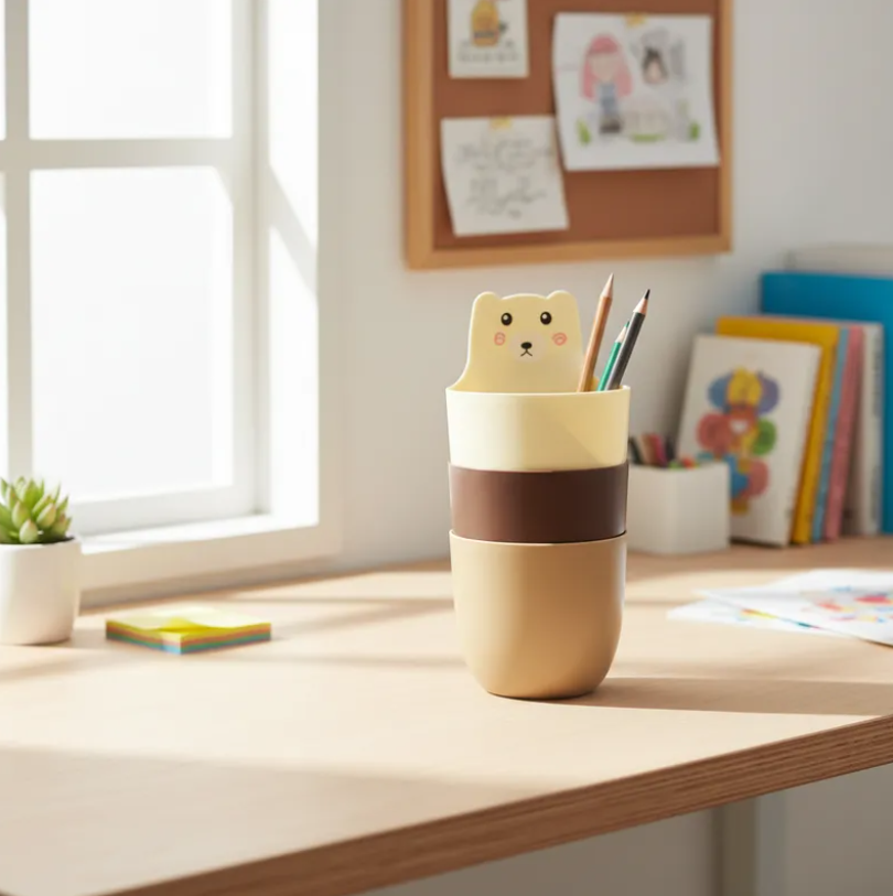 Organizador De Oso De Escritorio De Plastico 3psc-3