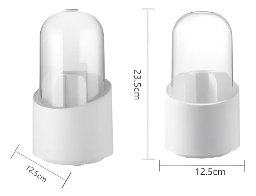 Organizador De Brochas Maquillaje Giratorio Con Tapa Antipolvo-5