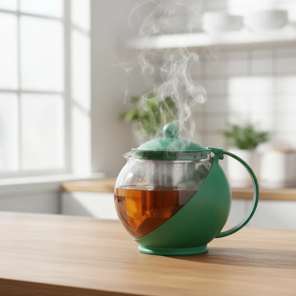 Tetera De Vidrio Con Infusor 1250ml Para Cocina-4