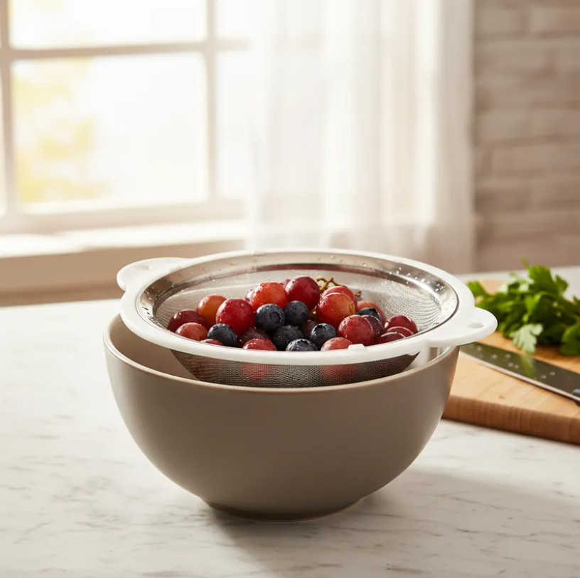 Colador De Acero Inoxidable Malla Fina 18cm-2