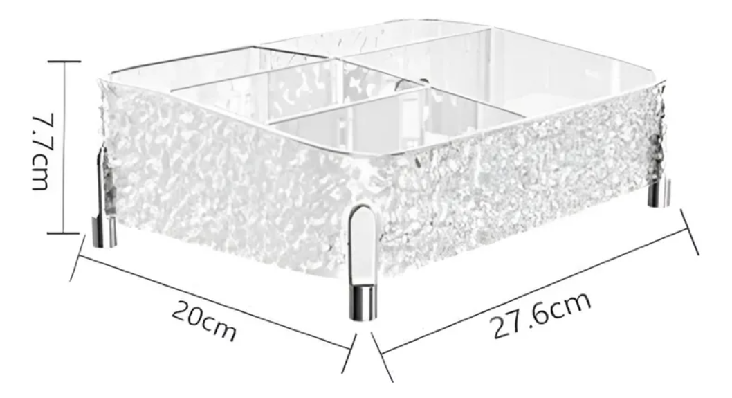 Organizador Acr lico Transparente Con Patas-7