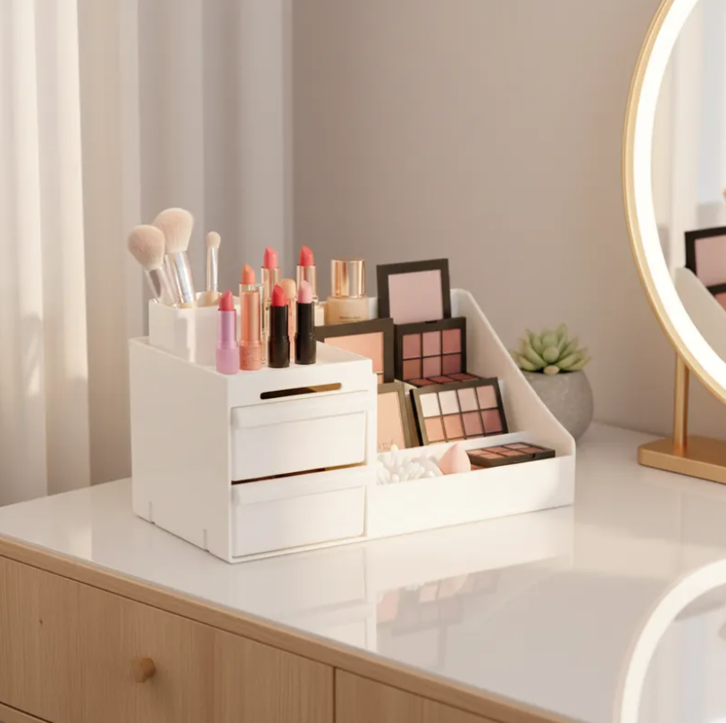 Organizador De Maquillaje Con Cajones Pl stico-4