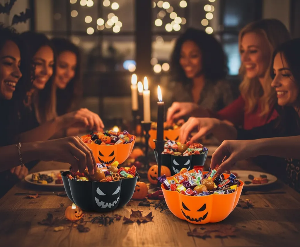 Plato Para Dulces Halloween Calabaza 29x12cm-2