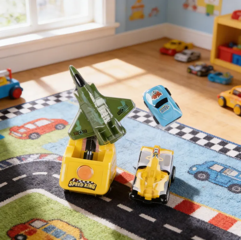 Set Juguete Lanzador De Autos Y Avion De Carreras-2