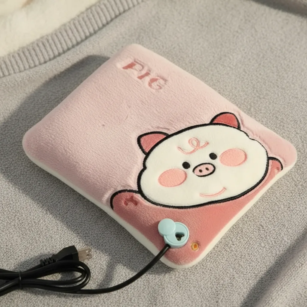 GUATERO ELECTRICO RECARGABLE FELPA DISEÑO ANIMAL 26CM-2