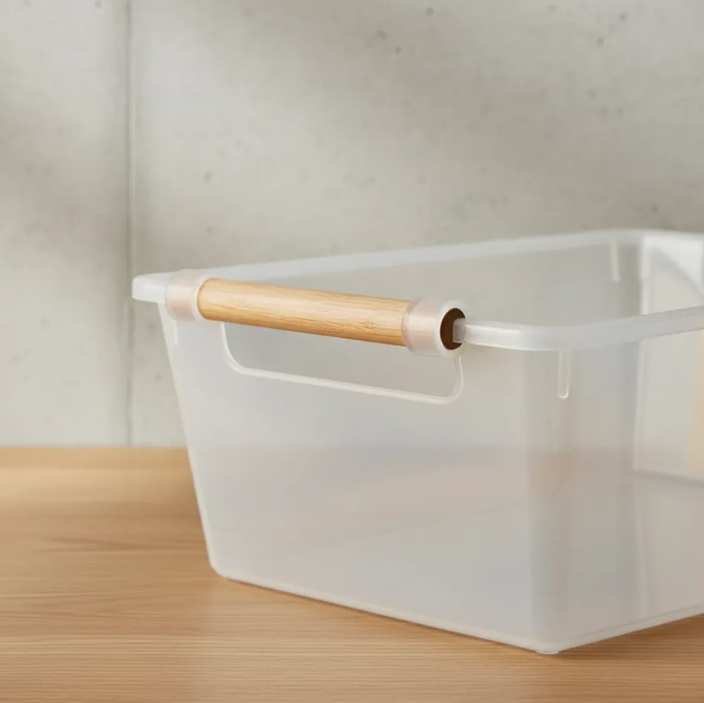 Caja Organizadora Transparente Con Asa-2
