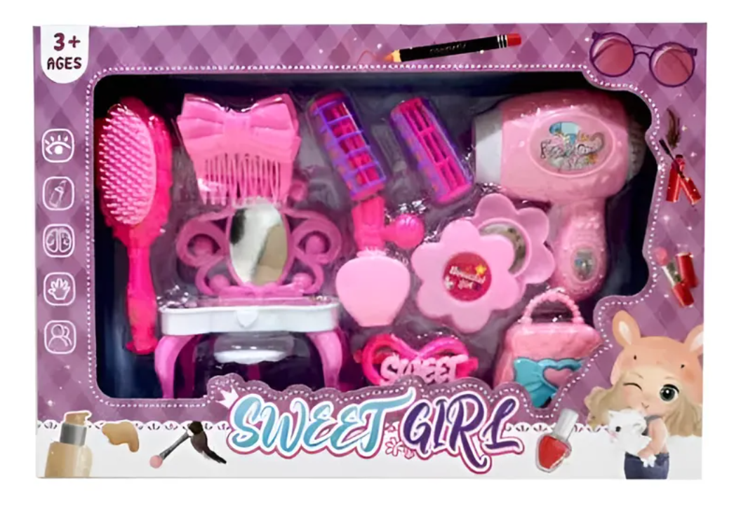 Set De Belleza Juguete Para Nina Con Secador Y Accesorios-3