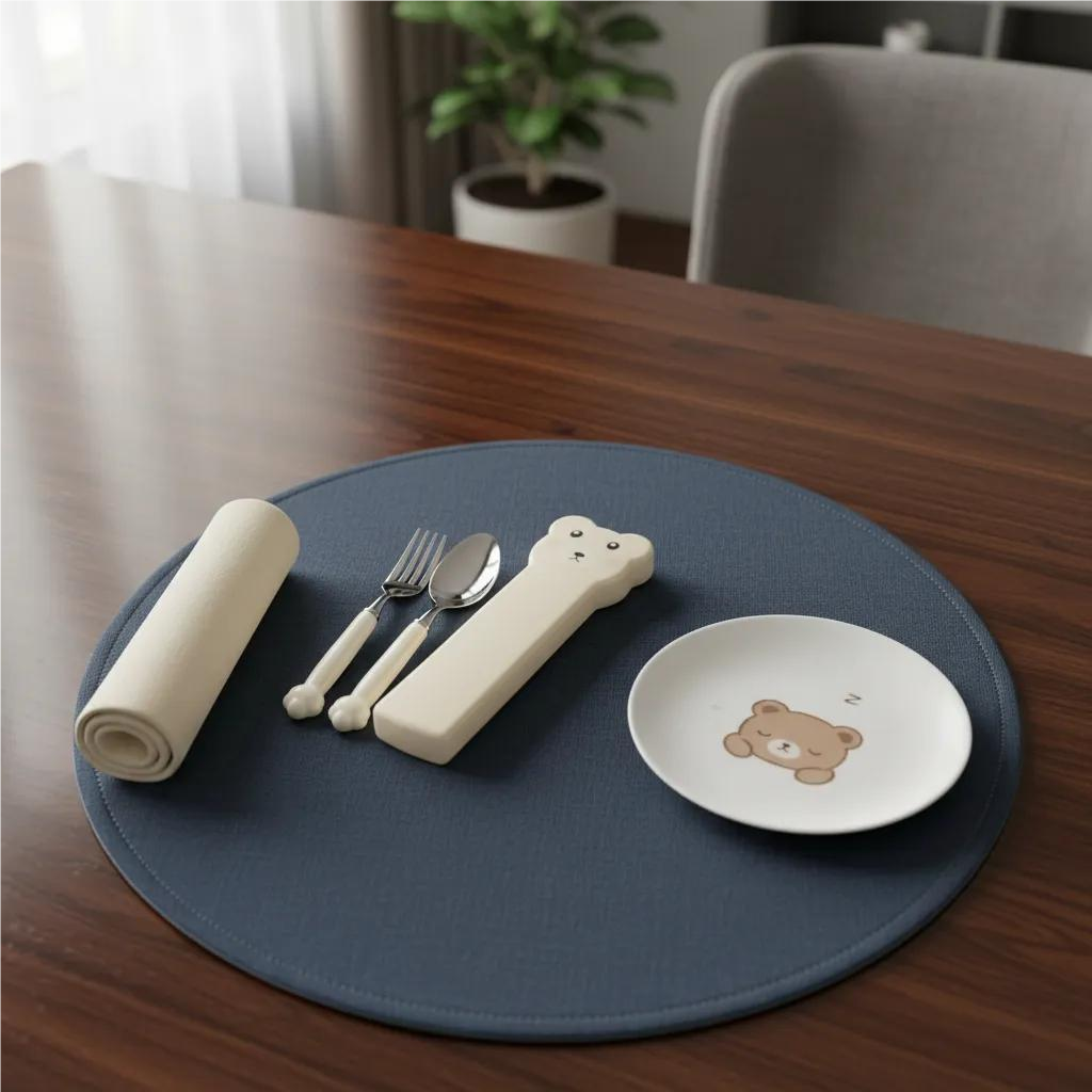 Set De Cubiertos Infantiles Con Estuche Osito 3 Piezas Aleartorio-2