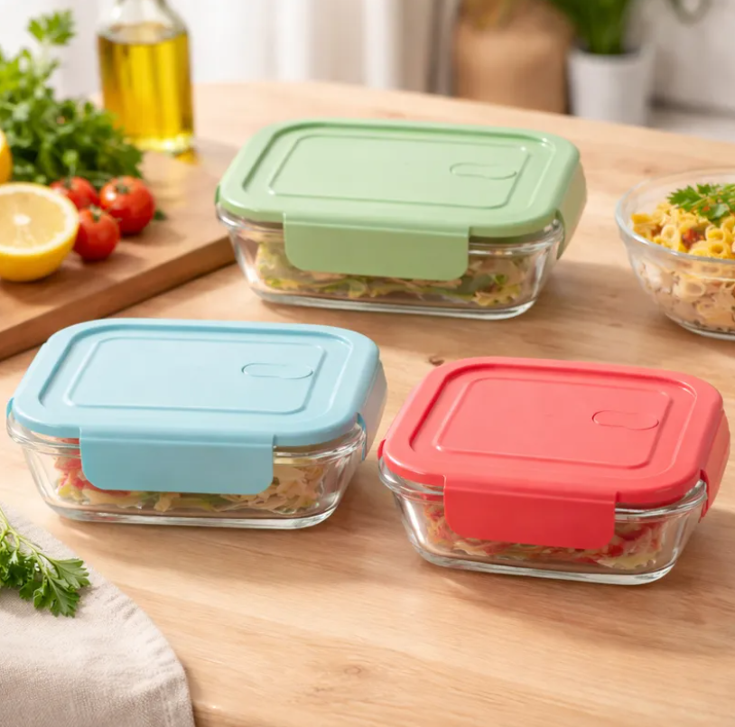 Contenedor De Vidrio Hermetico Rectangular 700ml-3