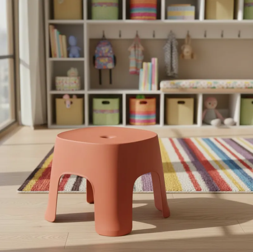 Taburete Plastico Bajo Multiuso 26x23x23cm-3