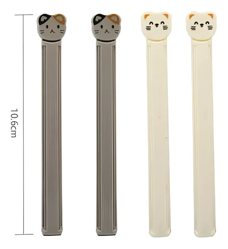 Set Clips Selladores Gato Kawaii Para Bolsas Alternativo-4