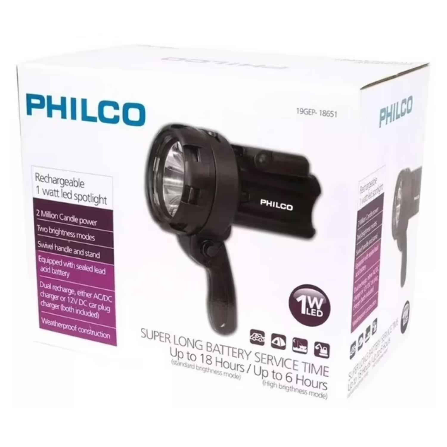 Linterna Foco LED Recargable 1 LED Alto Brillo P18651-3