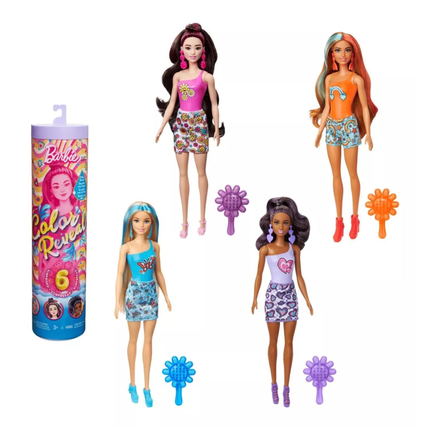 Juguete Figura Barbie Color Reveal Accesorios Arcoiris-3
