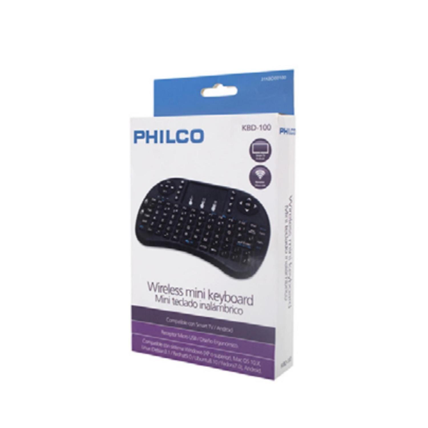 Teclado Inalambrico Mini Teclado Para Smart Tv Negro Philco-2