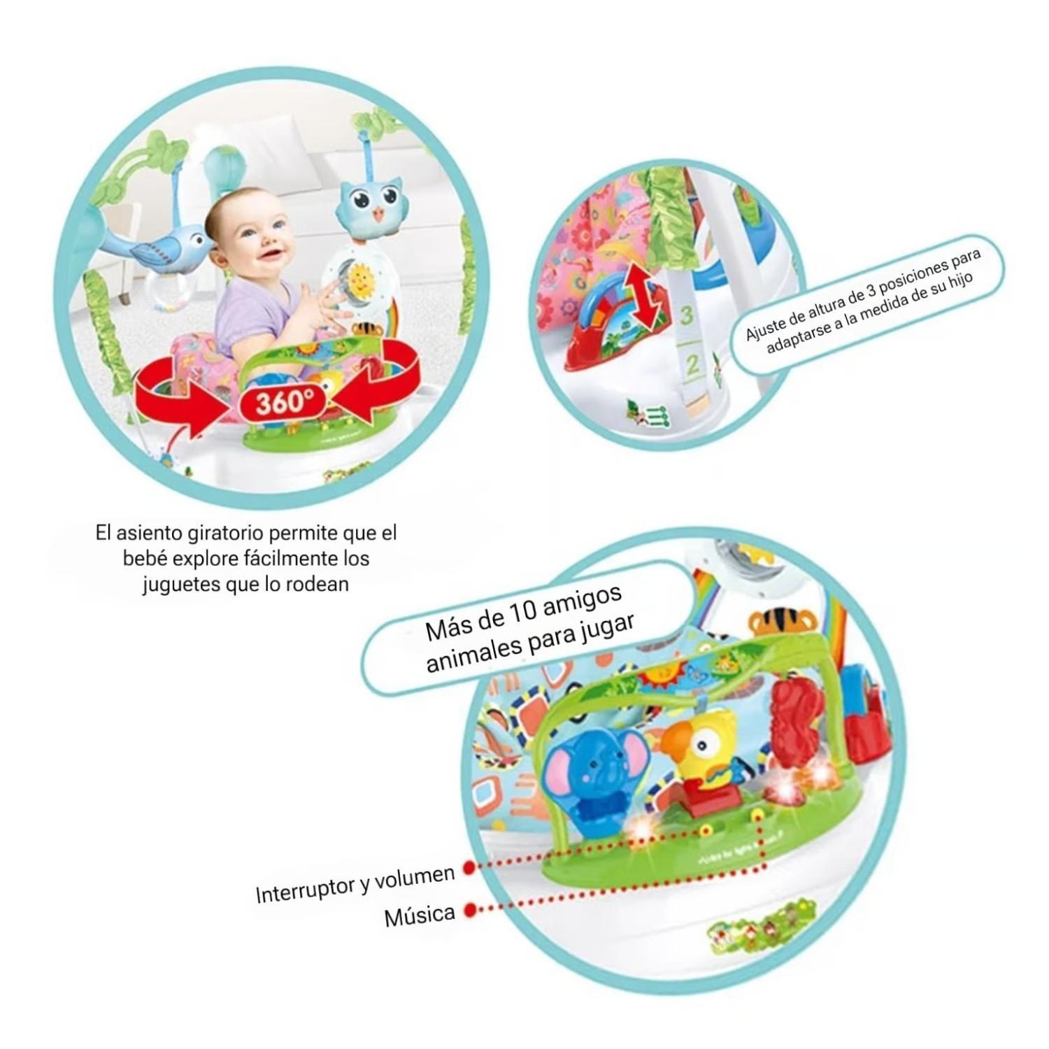 Juguete Arnes Saltarin Elastico Para Bebe Con Accesorios Azul-2