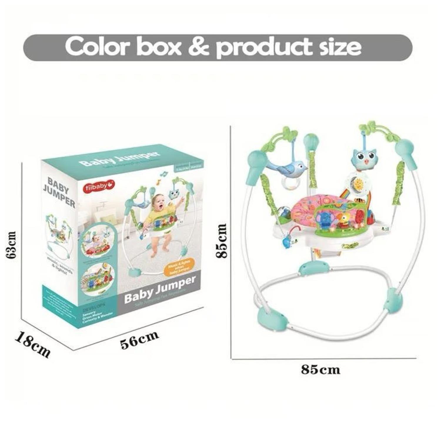 Juguete Arnes Saltarin Elastico Para Bebe Con Accesorios Azul-4