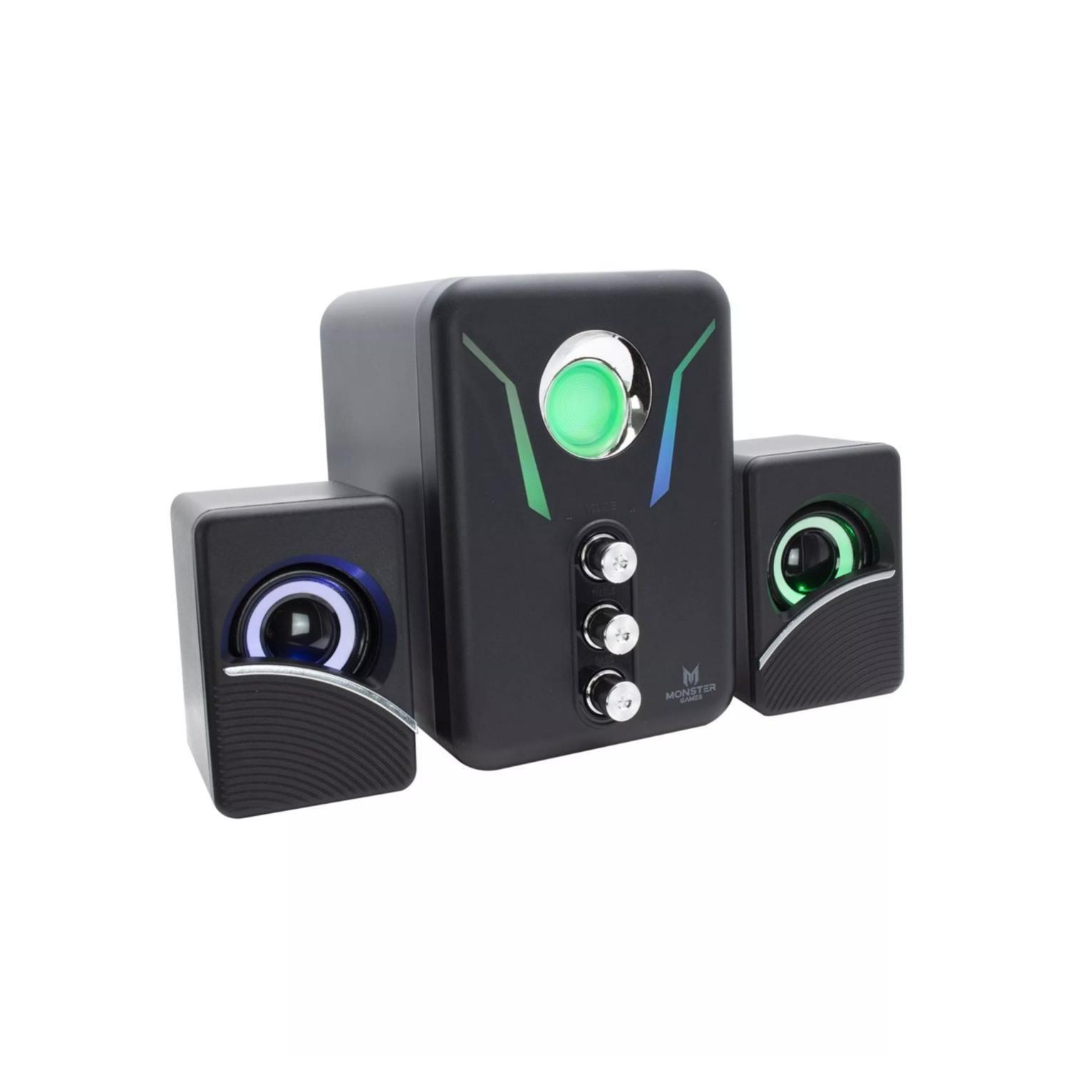 Sistema De Sonido Subwoofer AUX USB Firing 2.1 Monster Games-2