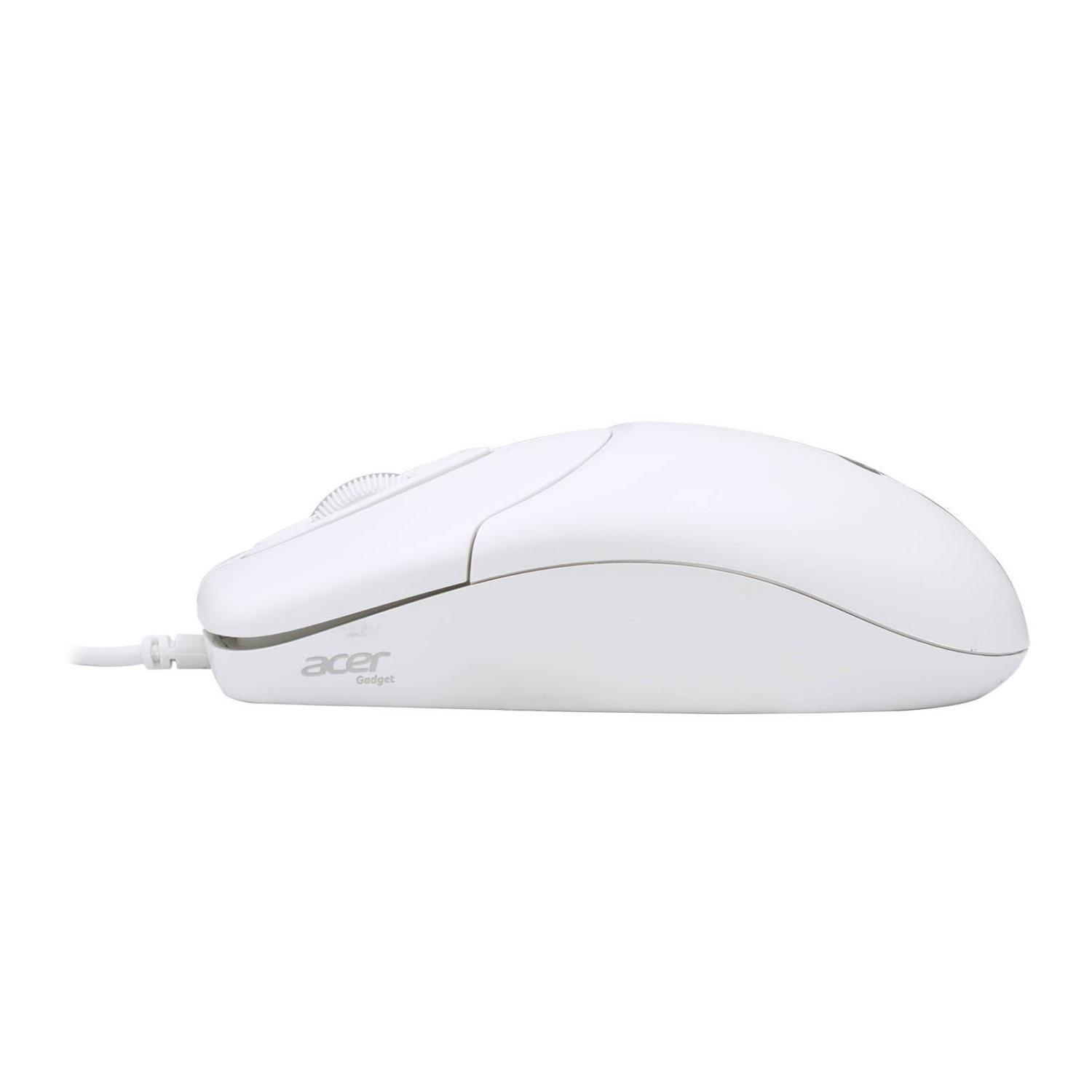 Mouse Alambrico USB 3 Botones Blanco M117-2
