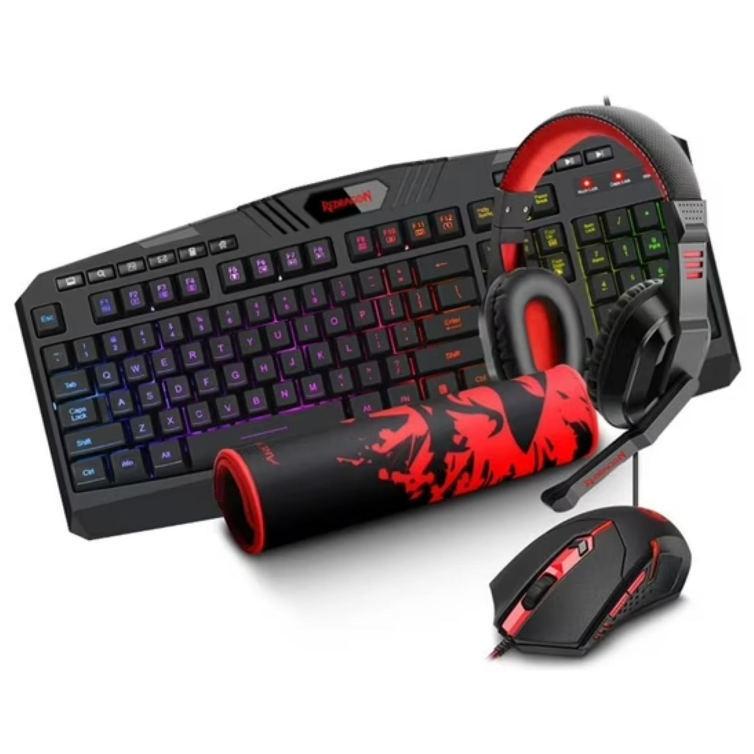 Kit Gamer 4En1 Audifono Teclado Mouse MousePad S101-4