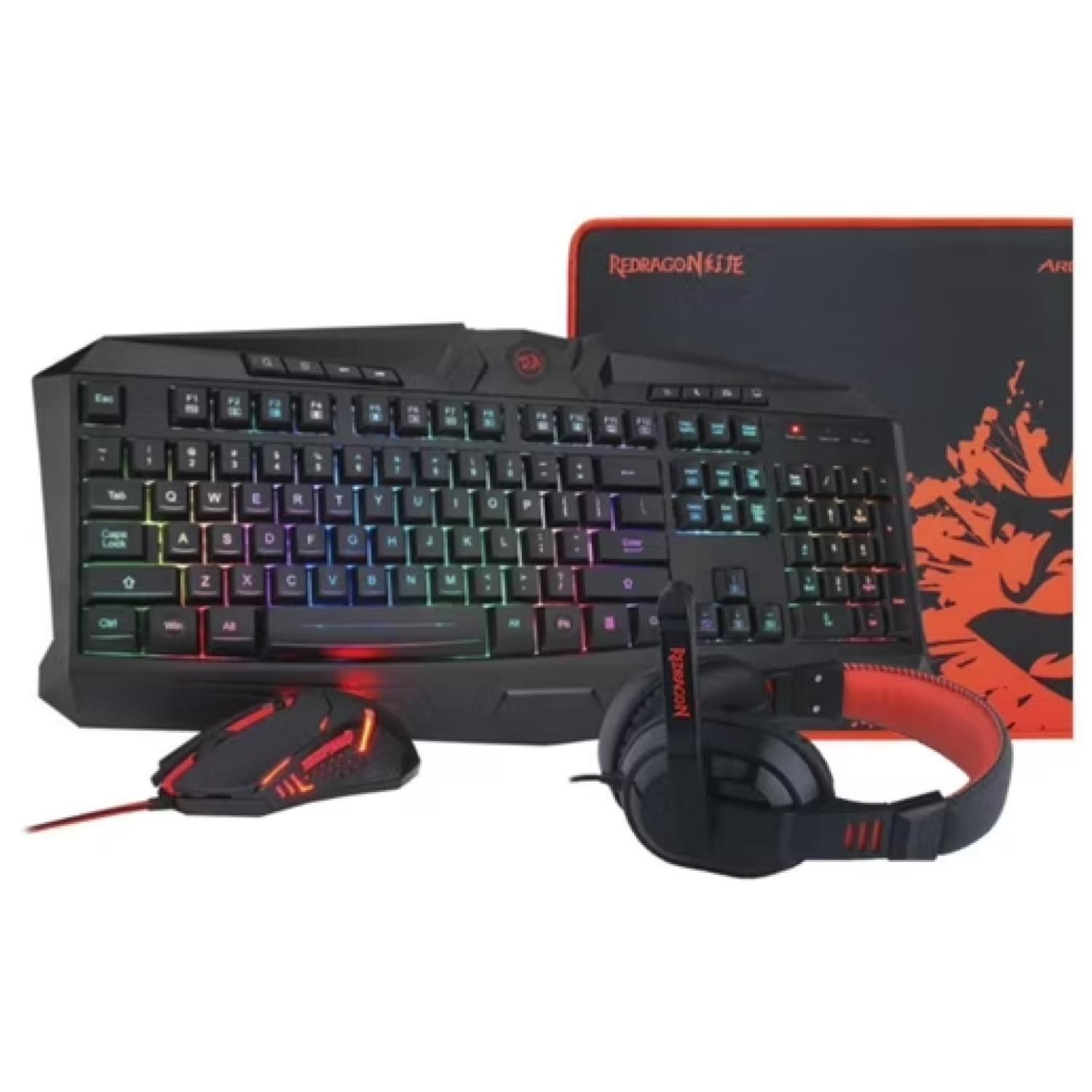 Kit Gamer 4En1 Audifono Teclado Mouse MousePad S101-5