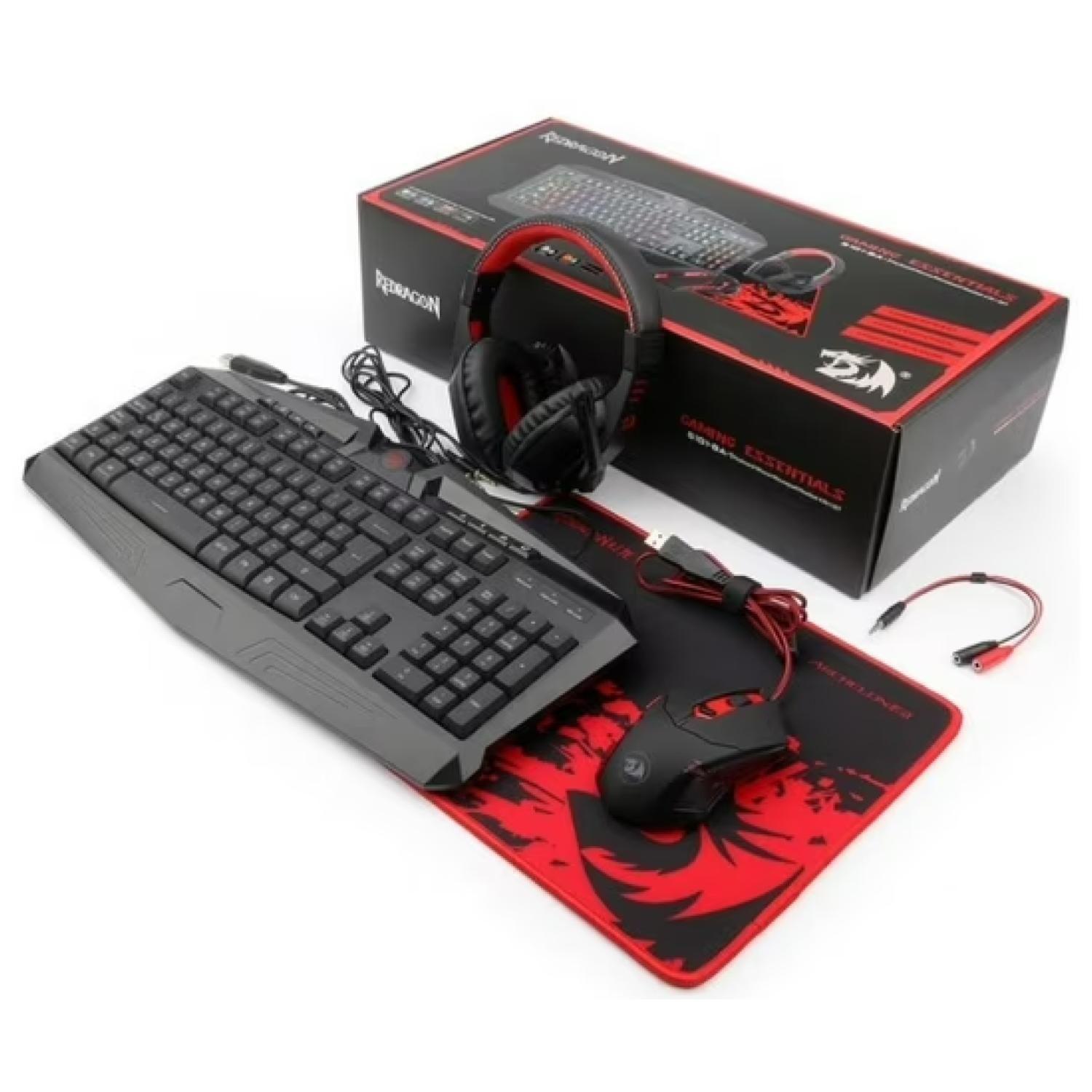 Kit Gamer 4En1 Audifono Teclado Mouse MousePad S101-6