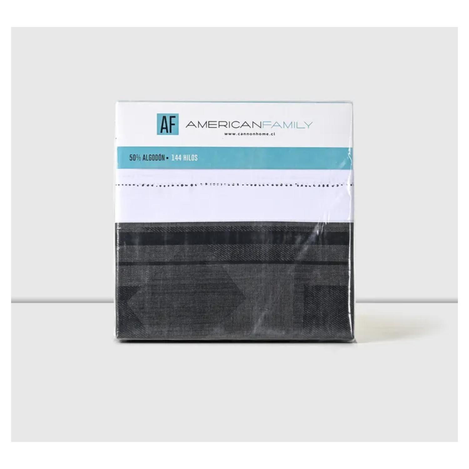 Juego De Sabanas 1.5 Plazas 144 Hilos News American Family Cannon-4