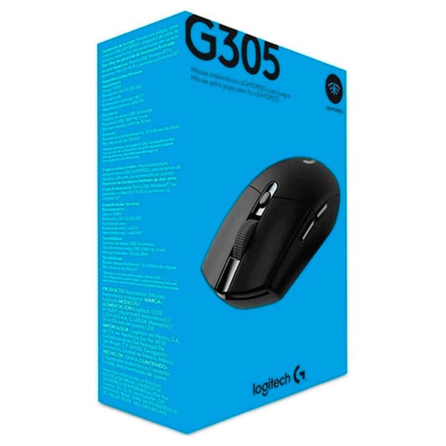 Mouse Gamer Inalambrico USB 6 Botones 12000 DPI Lightspeed Negro G305 Logitech-4