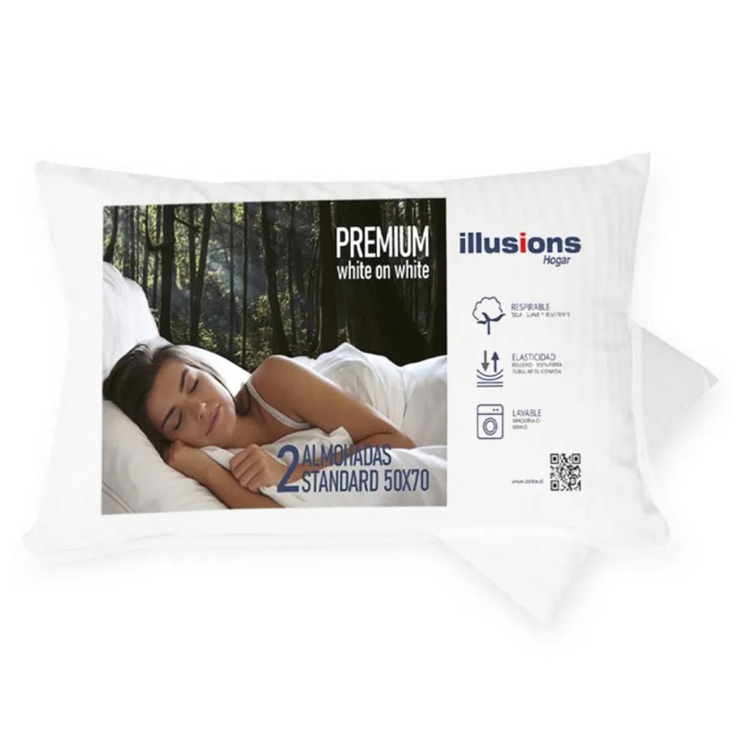 Pack 2 Almohadas De Microfibra Premium 50x70cm Illusions-2
