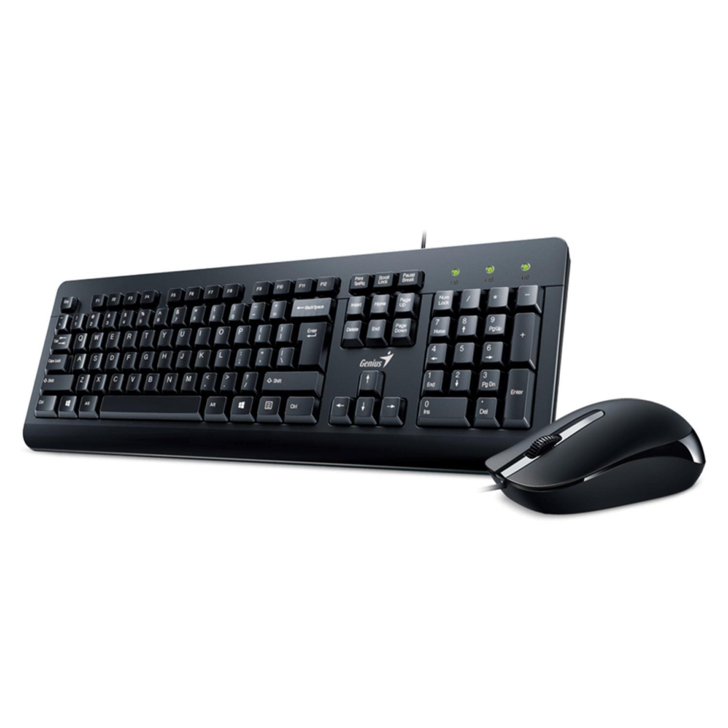 Kit Teclado Y Mouse Alambrico USB KM-160 Negro-3