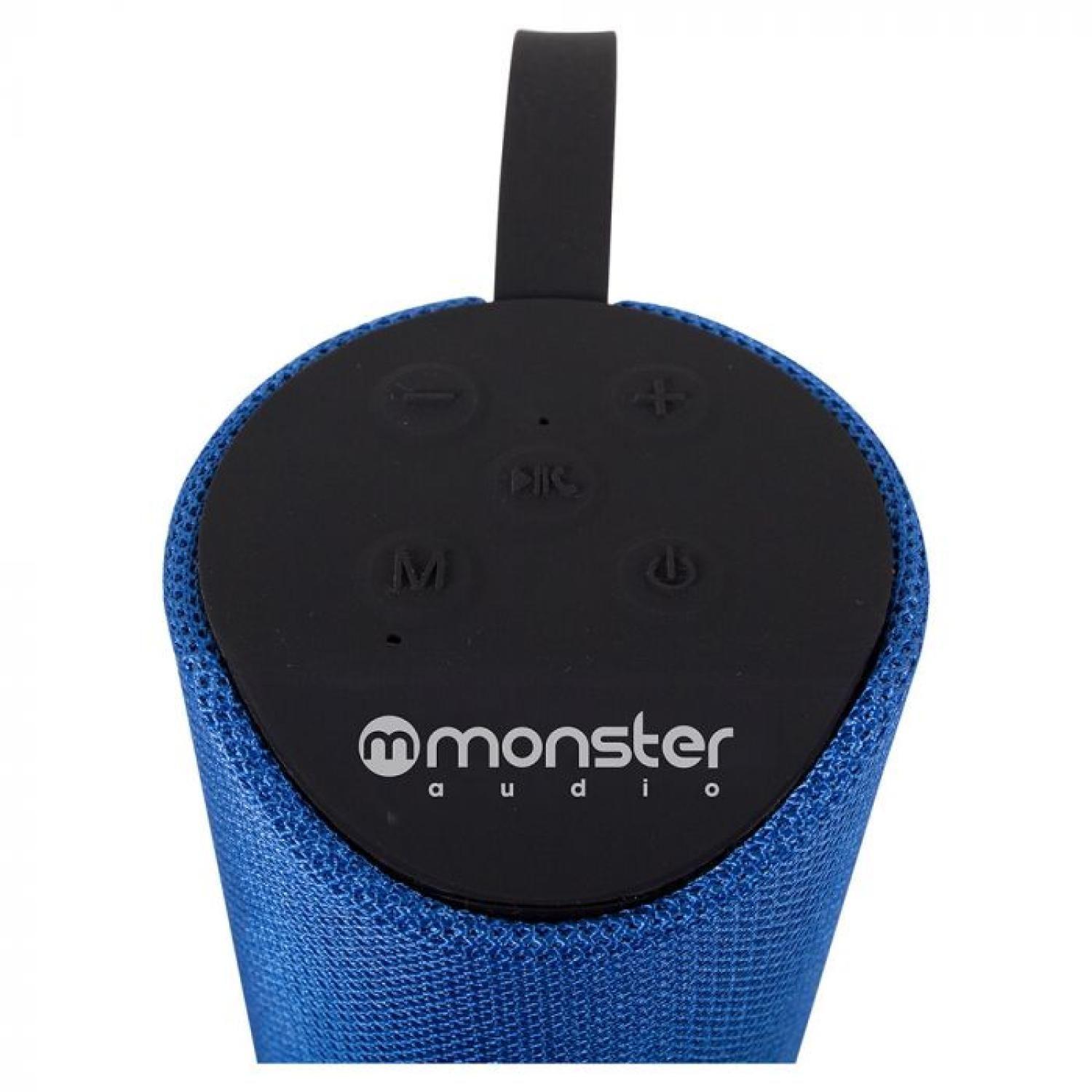 Parlante Inalambrico Bluetooth TWS AUX Micro SD Azul Monster-2