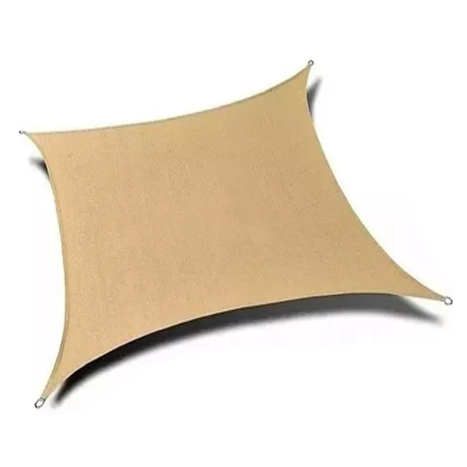 Toldo Vela Malla Sombreadora Rectangular Beige 3x4Mts Malla Raschel-0