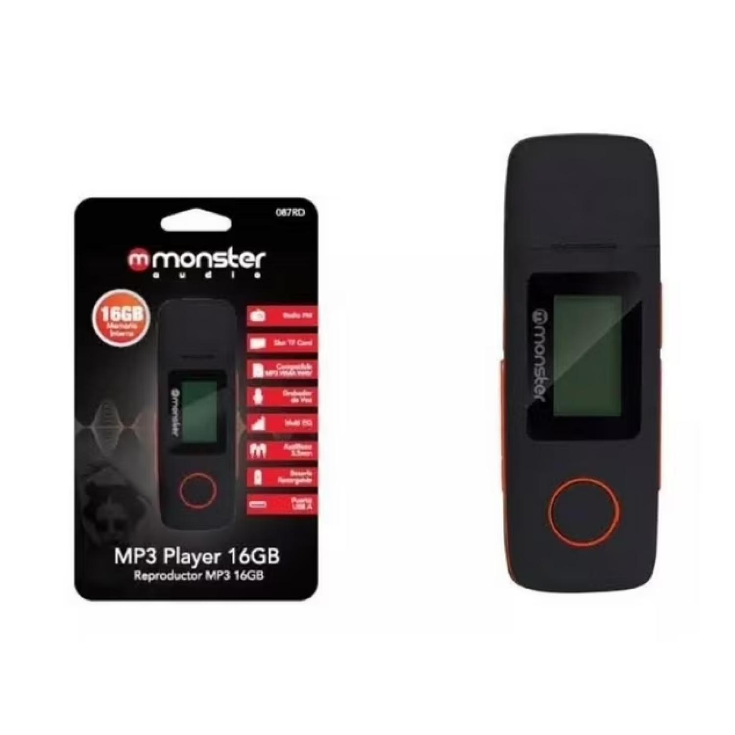 Reproductor MP3 16Gb Grabador De Voz USB X087BL -2