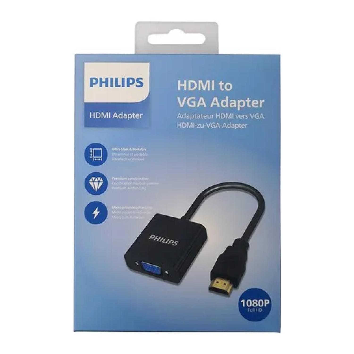 Adaptador HDMI A VGA PC Consolas Negro Philips-2