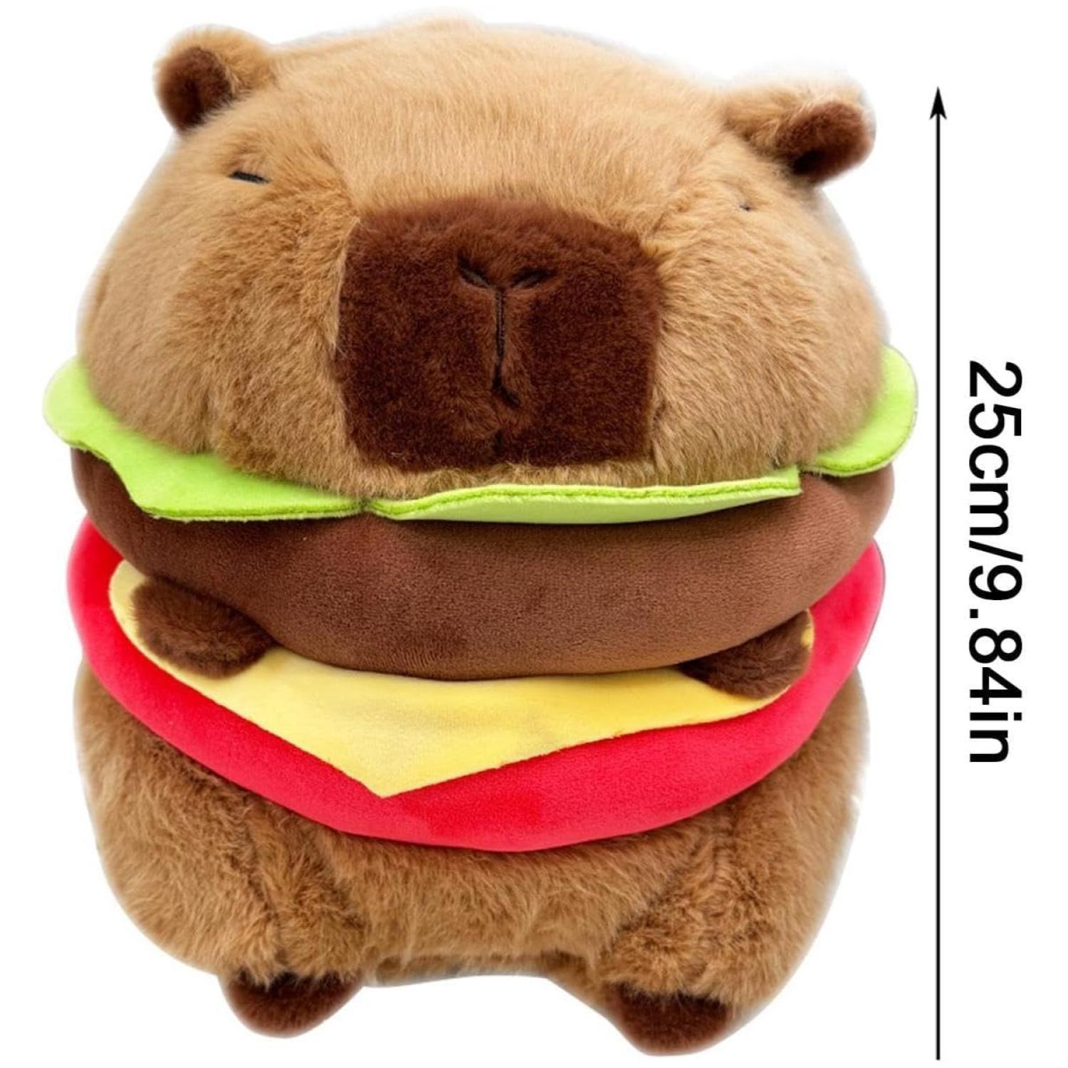 Juguete Peluche Capibara 20cm Con Hamburguesa Infantil-1
