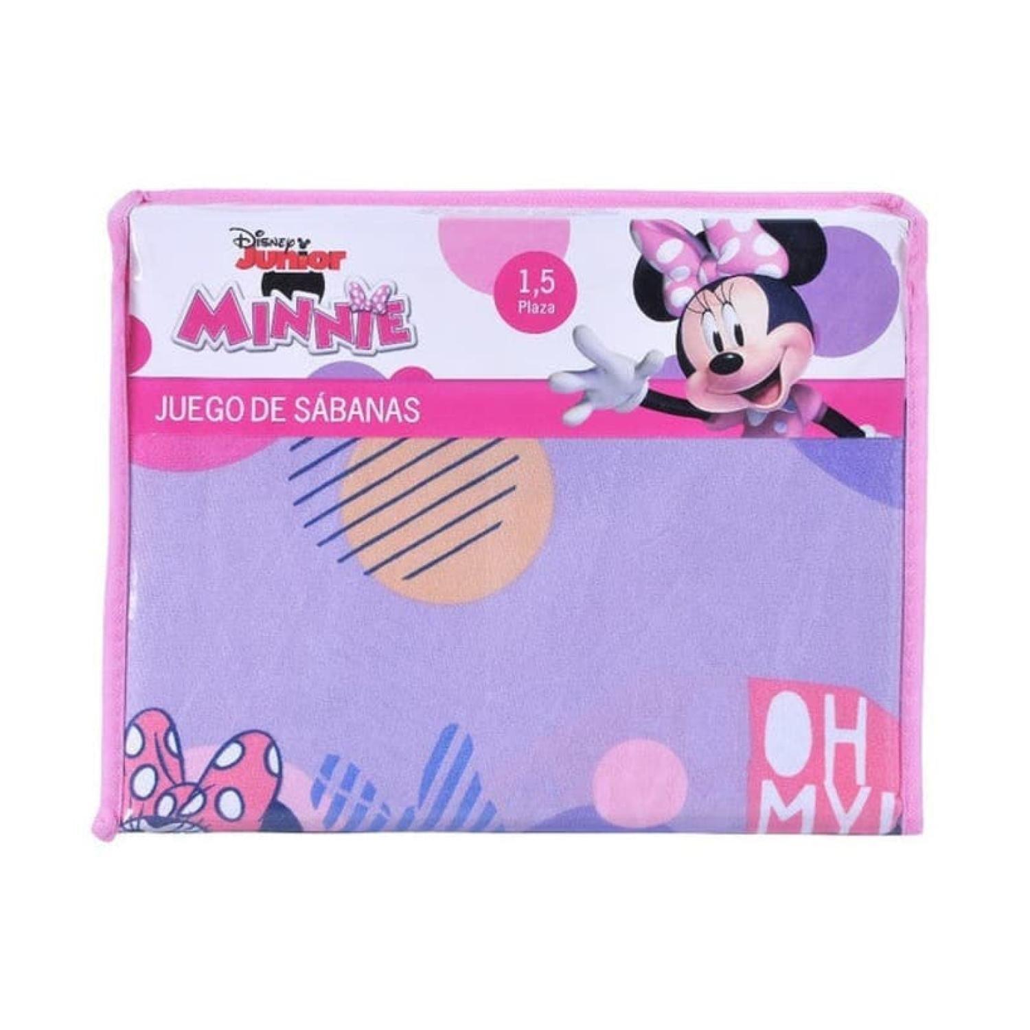 Juego De Sabanas 1.5 Plazas Infantil Minnie Shine Mashini-1