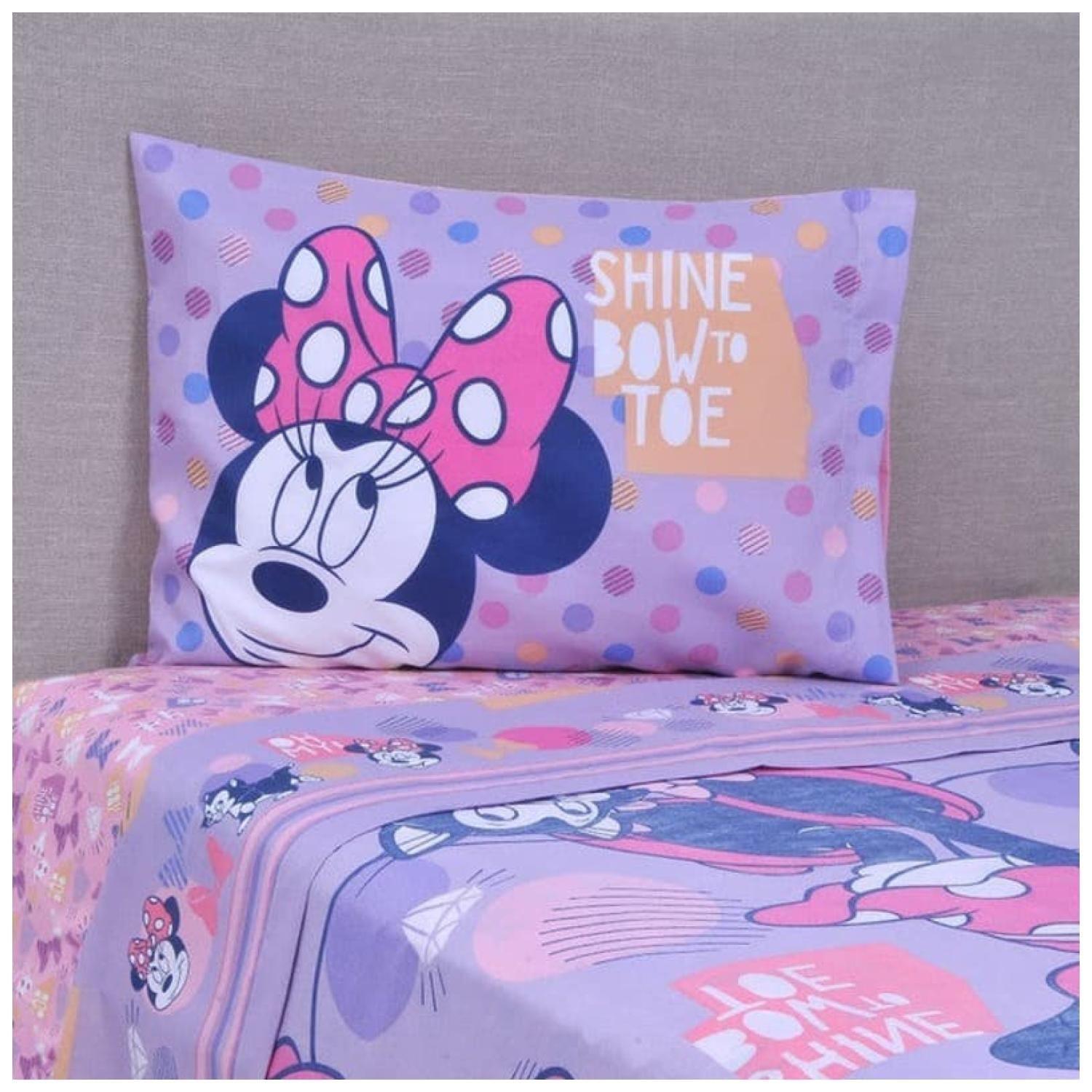 Juego De Sabanas 1.5 Plazas Infantil Minnie Shine Mashini-2